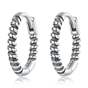 (image for) Pandora Style Simple Thread Hoop Earrings - SCE1423