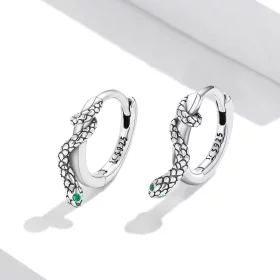 Pandora Style Spirit Snake Hoop Earrings - SCE1357 Pandora Style Spirit Snake Hoop Earrings - SCE1357