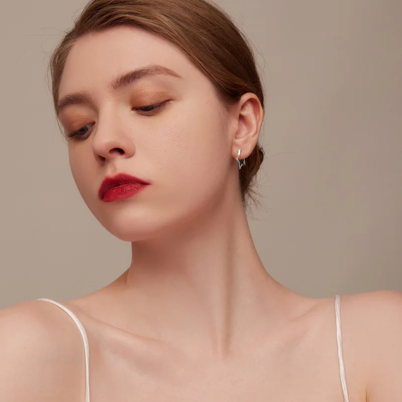 (image for) Pandora Style Star Shape Hoop Earrings - SCE1136 - View 11