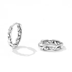 Pandora Style Twisted Rope Hoop Earrings - SCE1432 Pandora Style Twisted Rope Hoop Earrings - SCE1432