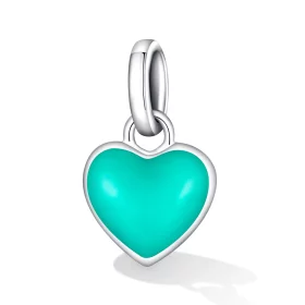 Pandora Style Me Lake Green Love Dangle - SCP063-TQ Pandora Style Me Lake Green Love Dangle - SCP063-TQ