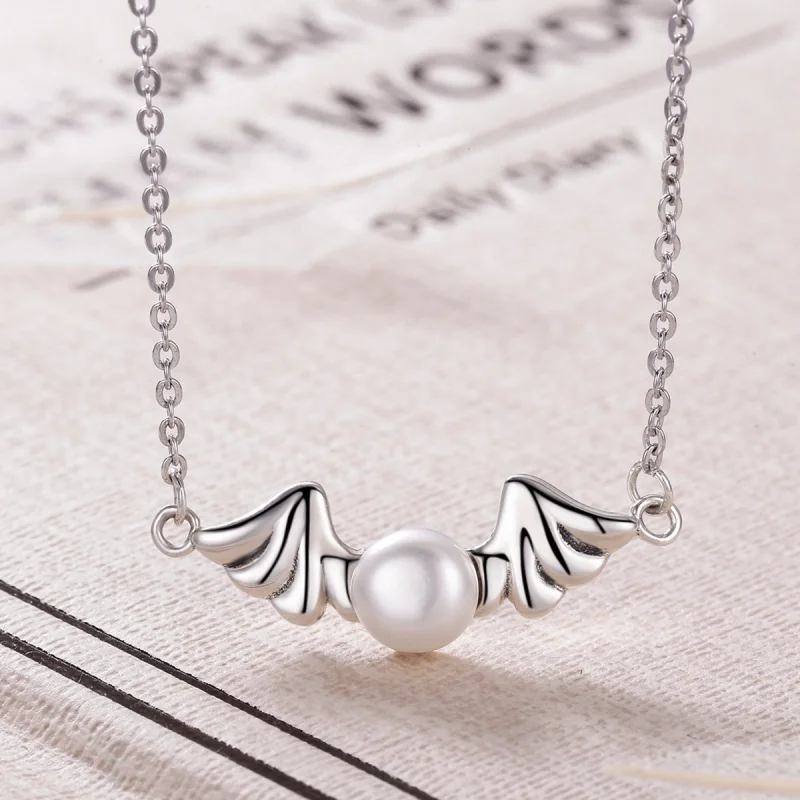 (image for) Pandora Style Angel Wings Necklace - VSN021 - View 3