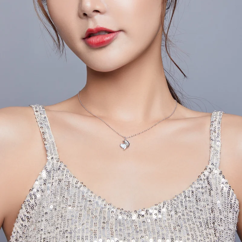 (image for) Pandora Style Dolphin Elf Necklace - SCN412 - View 7