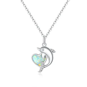 (image for) Pandora Style Dolphin Elf Necklace - SCN412