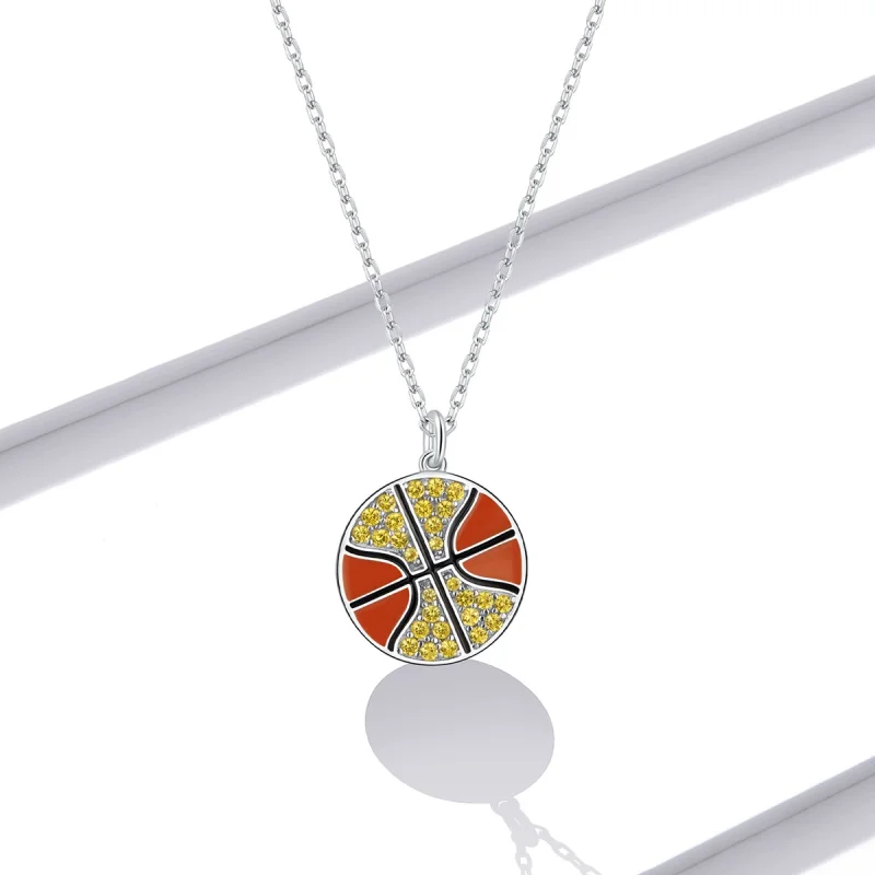 (image for) Pandora Style Dynamic Basketball Necklace - BSN203 - View 5