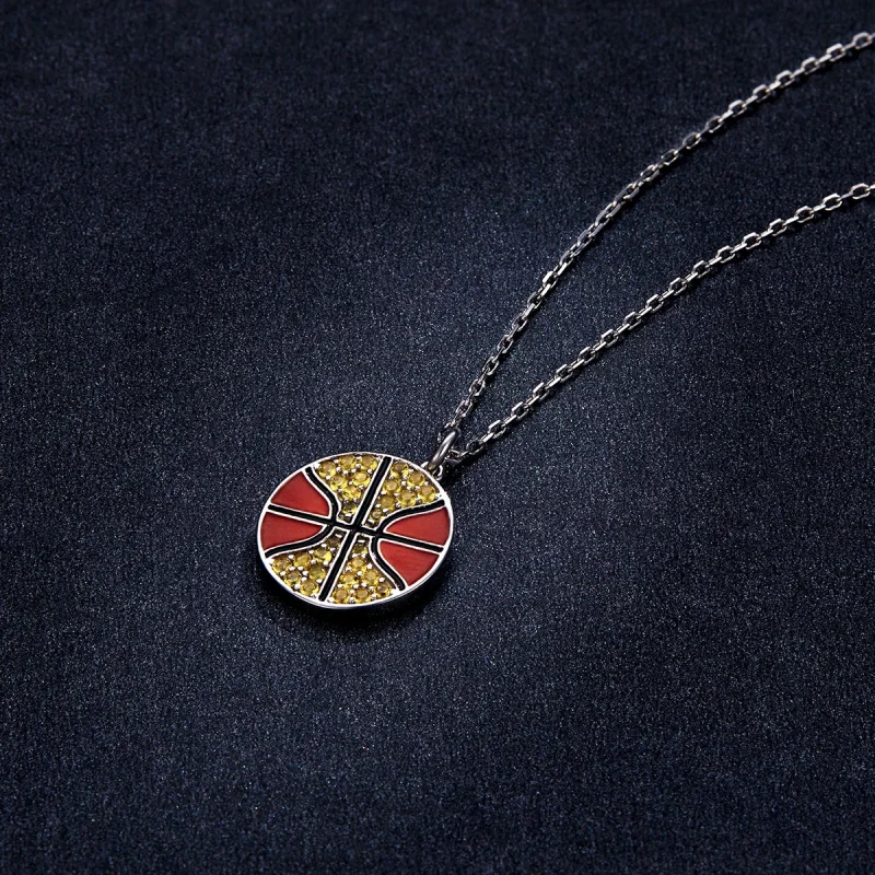 (image for) Pandora Style Dynamic Basketball Necklace - BSN203 - View 6