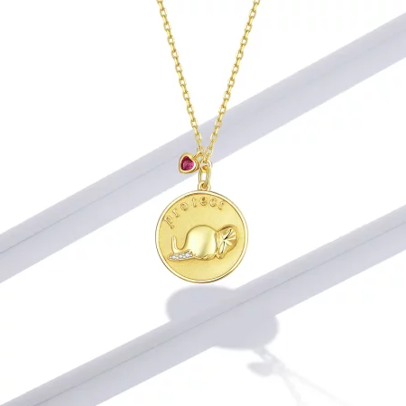Pandora Style Elephant Relief Necklace - BSN173