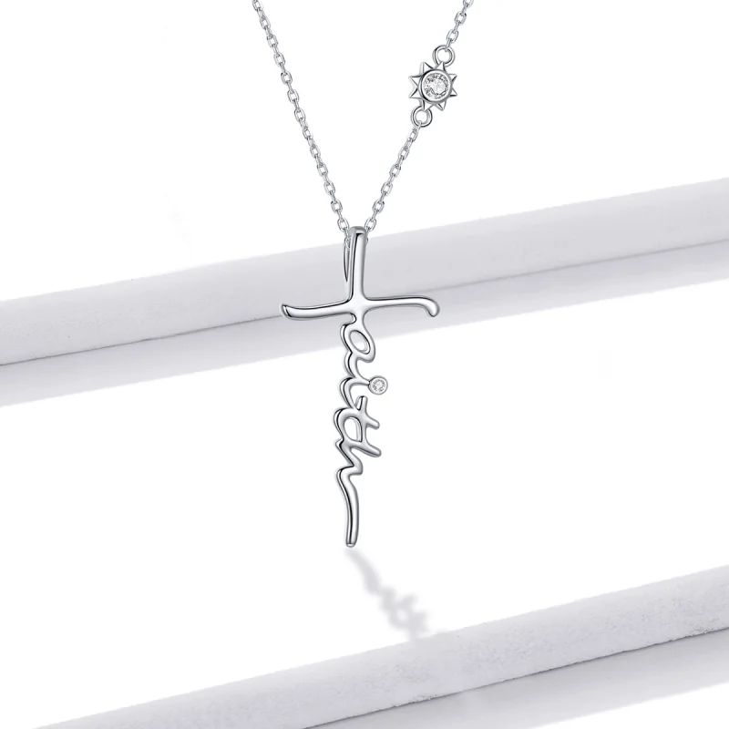 (image for) Pandora Style Faith of The Cross Necklace - BSN231 - View 5
