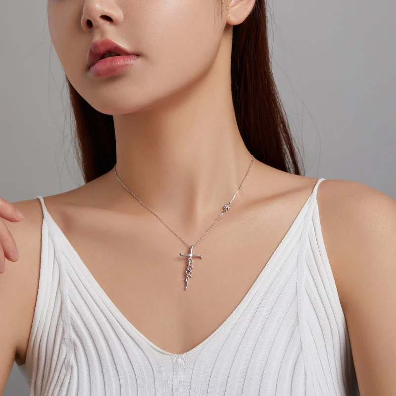 (image for) Pandora Style Faith of The Cross Necklace - BSN231 - View 9