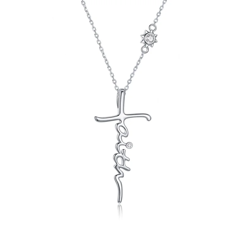 (image for) Pandora Style Faith of The Cross Necklace - BSN231 - Product Image