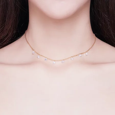 Pandora Style Gold-Plated Recollect Chain Necklace - SCN299-B