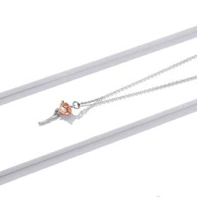 Pandora Style Graceful Rose Necklace - BSN190 Pandora Style Graceful Rose Necklace - BSN190