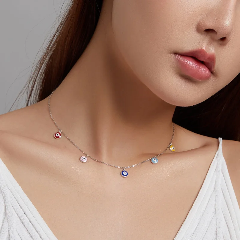 (image for) Pandora Style Guardian Eye Necklace - SCN463 - View 5