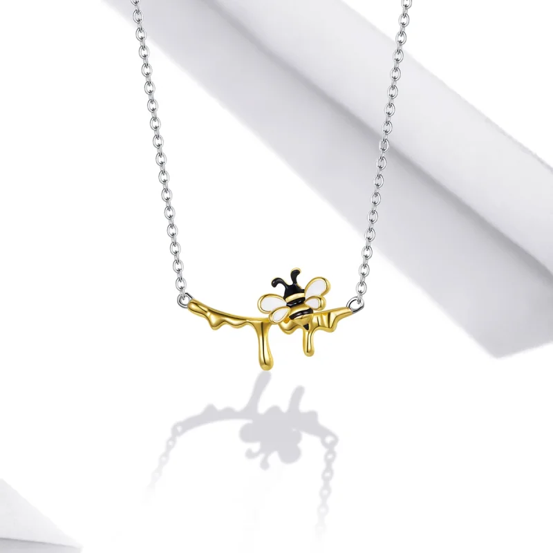 (image for) Pandora Style Honey and Bee Necklace - SCN460 - View 2