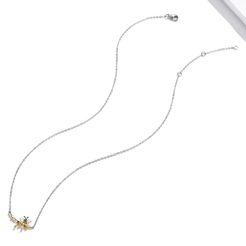 (image for) Pandora Style Honey and Bee Necklace - SCN460 - View 5
