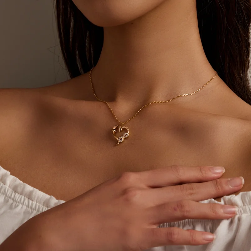 (image for) Pandora Style Infinite Love Necklace - BSN236 - View 8