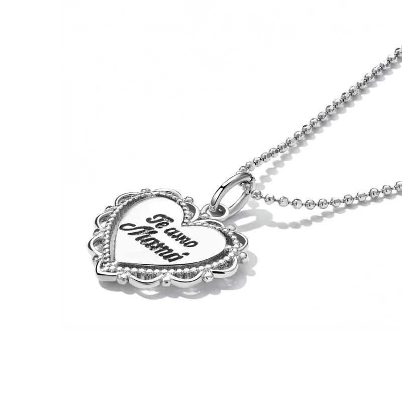 (image for) Pandora Style Lace Love Necklace - SCN470 - View 3