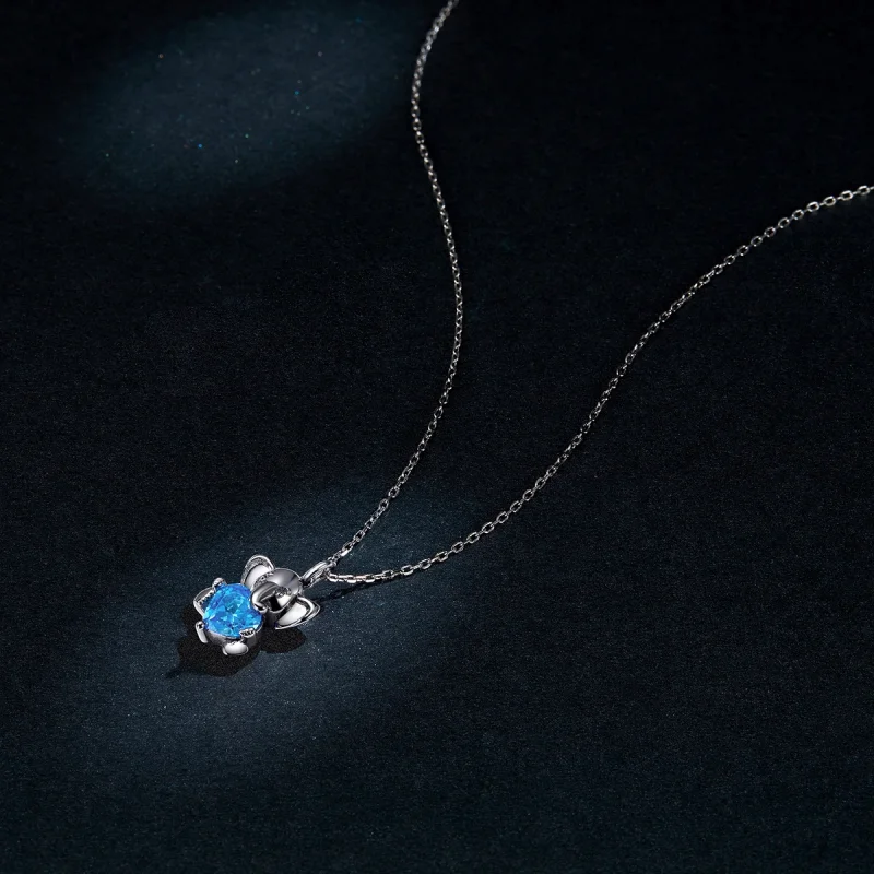 (image for) Pandora Style Lively Elephant Necklace - BSN180 - View 5