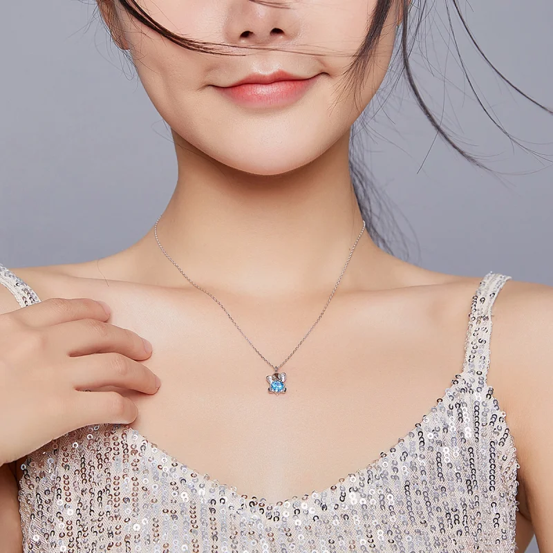 (image for) Pandora Style Lively Elephant Necklace - BSN180 - View 8