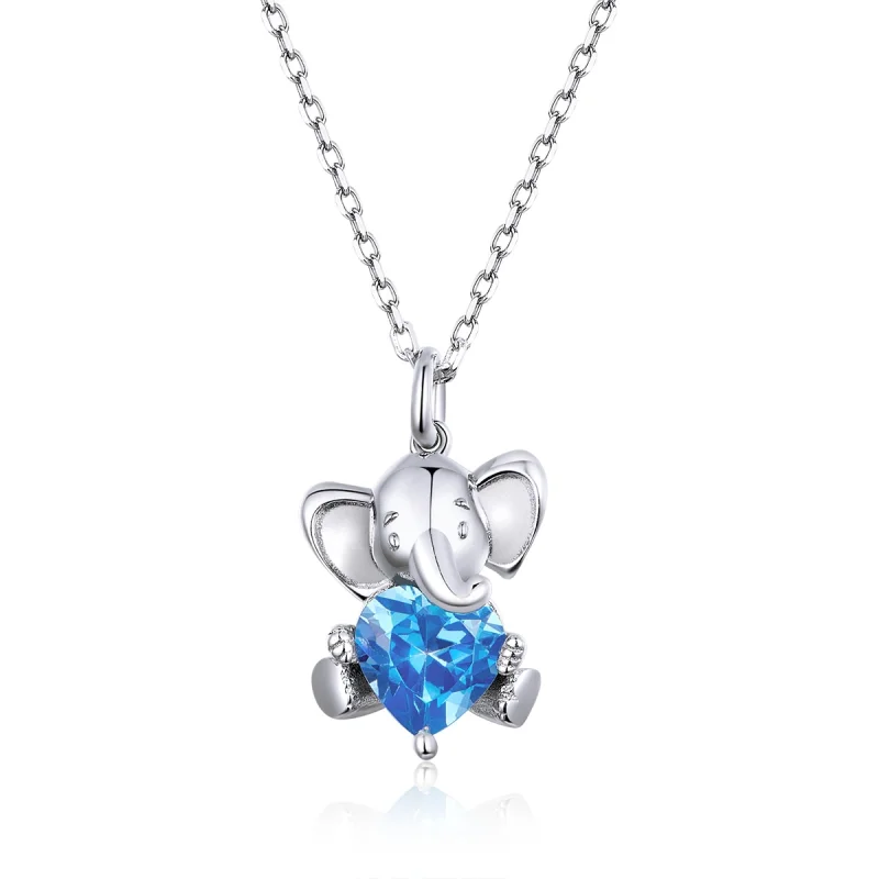 (image for) Pandora Style Lively Elephant Necklace - BSN180 - Product Image