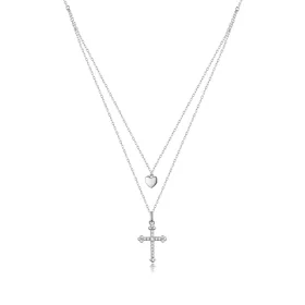 Pandora Style Love Cross Necklace - BSN197 Pandora Style Love Cross Necklace - BSN197