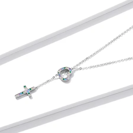 Pandora Style Love Cross Necklace - BSN244
