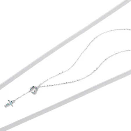 Pandora Style Love Cross Necklace - BSN244