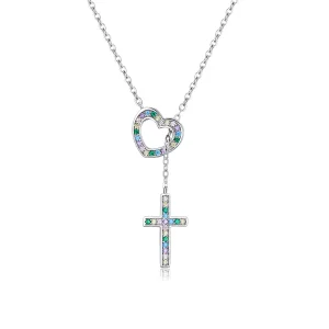 (image for) Pandora Style Love Cross Necklace - BSN244
