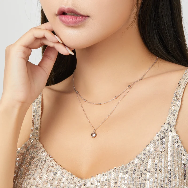 (image for) Pandora Style Love Necklace - BSN168 - View 9