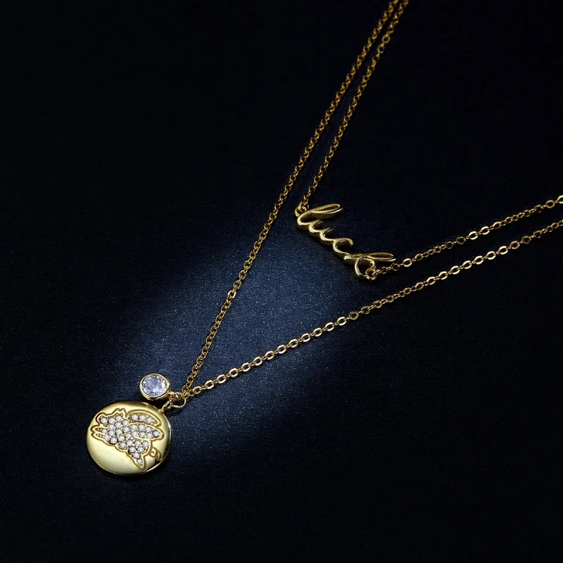 (image for) Pandora Style Lucky Pig Necklace - BSN090 - View 8