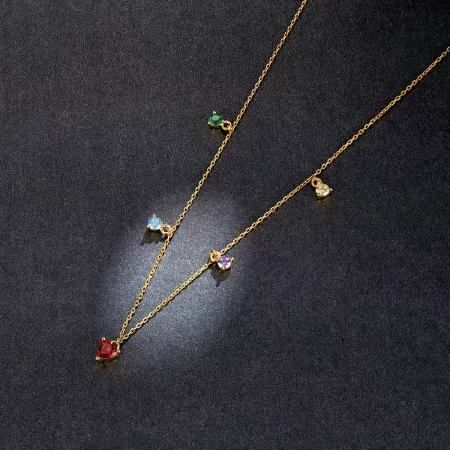 Pandora Style Multicolored Zircon Necklace - BSN234