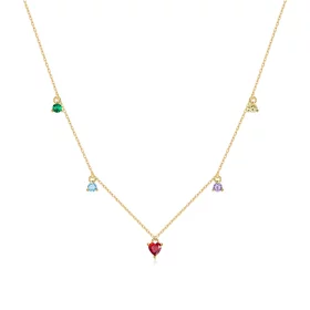 Pandora Style Multicolored Zircon Necklace - BSN234