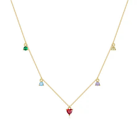 Pandora Style Multicolored Zircon Necklace - BSN234
