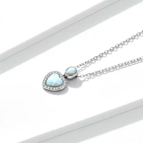 Pandora Style Opal Love Necklace - BSN243 Pandora Style Opal Love Necklace - BSN243