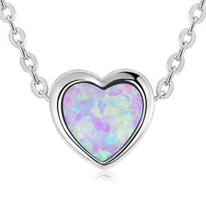 (image for) Pandora Style Opal Love Necklace - SCN471