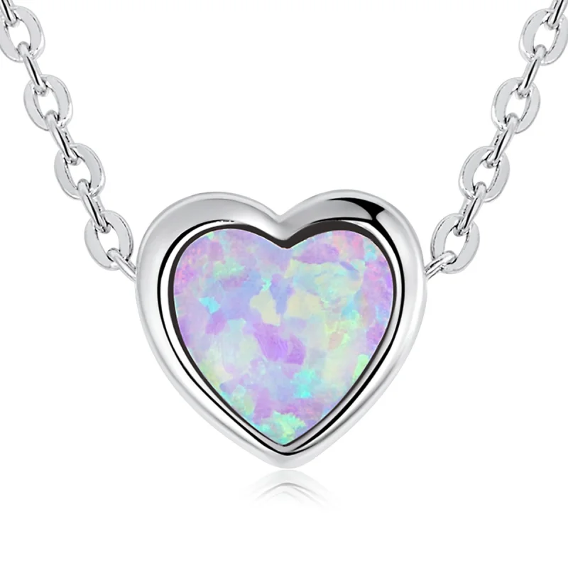 (image for) Pandora Style Opal Love Necklace - SCN471 - Product Image