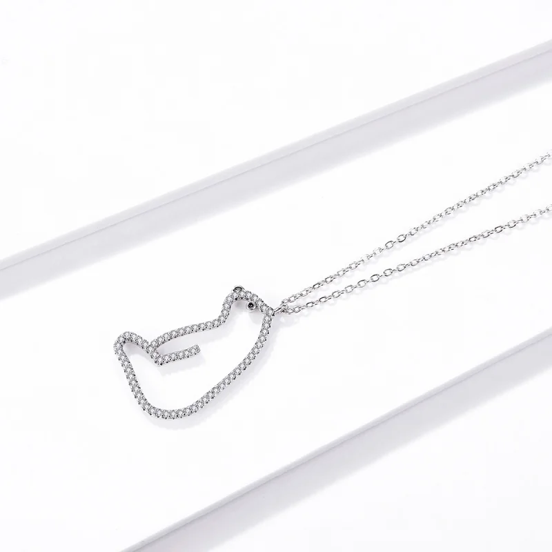 (image for) Pandora Style Polar Bear Necklace - BSN195 - View 2