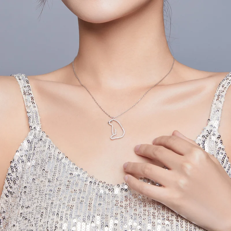 (image for) Pandora Style Polar Bear Necklace - BSN195 - View 8