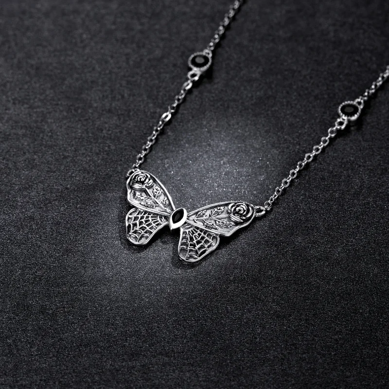 (image for) Pandora Style Retro Butterfly Necklace - BSN235 - View 5