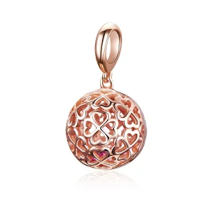 (image for) Pandora Style Rose Gold Motion Clover Pendant - SCC1127