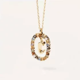 Pandora Style Shine Letter C Necklace - BSN245-C Pandora Style Shine Letter C Necklace - BSN245-C