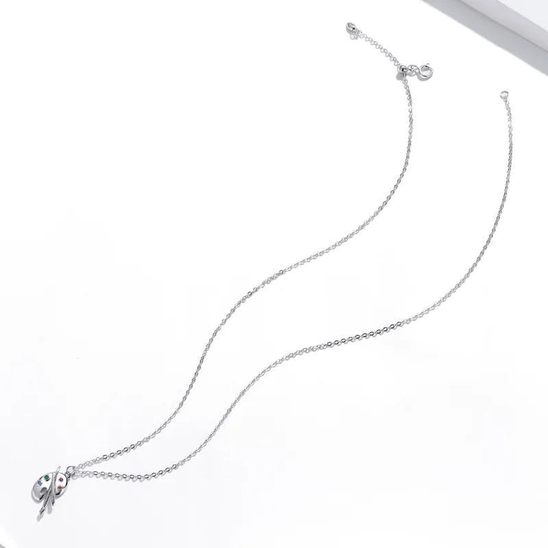 (image for) Pandora Style Silver Artistic Life Pendant Necklace - SCN457 - View 4