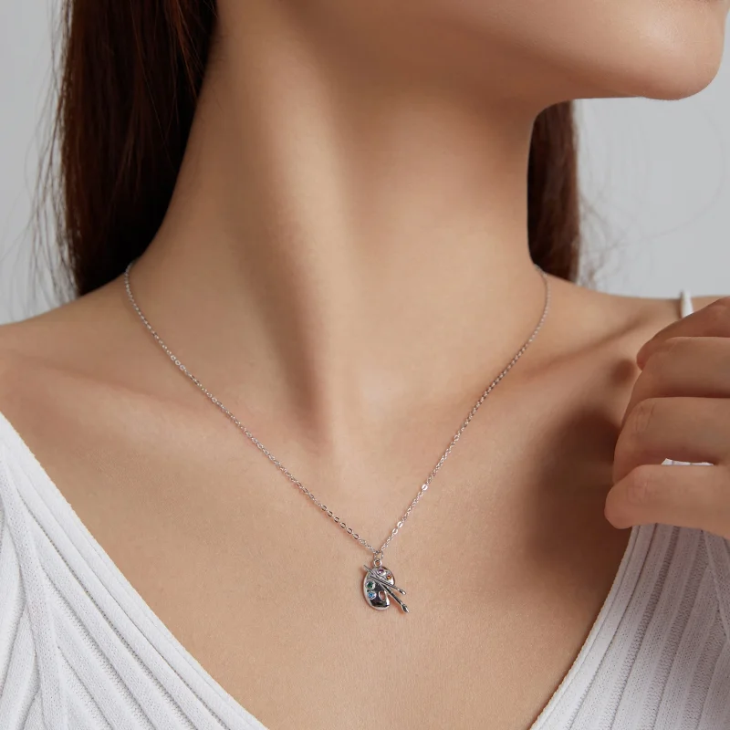 (image for) Pandora Style Silver Artistic Life Pendant Necklace - SCN457 - View 8