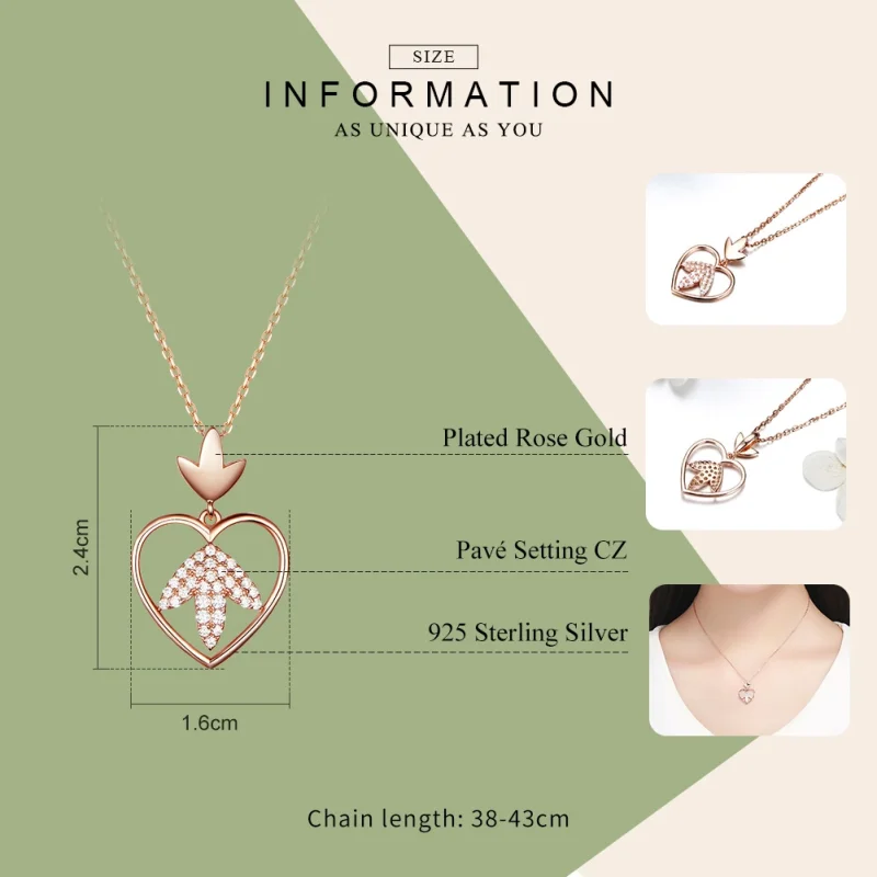 (image for) Pandora Style Silver Autumn Love Necklace - SCN313 - View 3