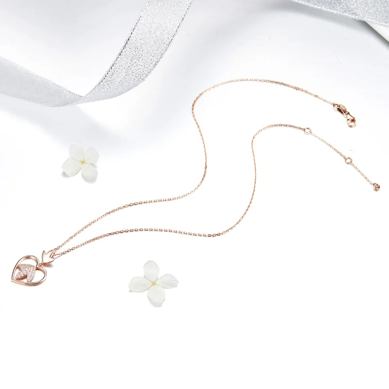 (image for) Pandora Style Silver Autumn Love Necklace - SCN313 - View 7