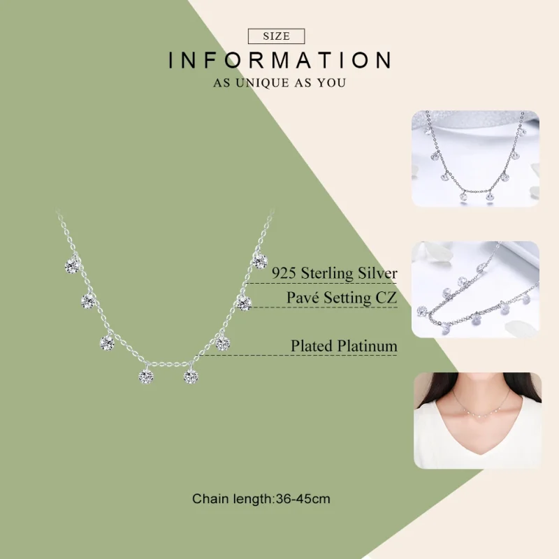 (image for) Pandora Style Silver Beauty of Simplicity Chain Necklace - SCN299 - View 3