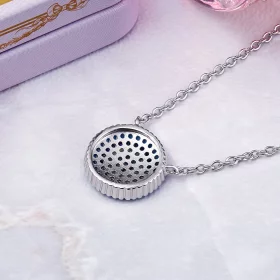 Pandora Style Silver Blue Circle Necklace - SCN099 Pandora Style Silver Blue Circle Necklace - SCN099
