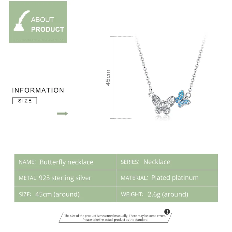 (image for) Pandora Style Silver Butterfly Necklace - SCN384 - View 3