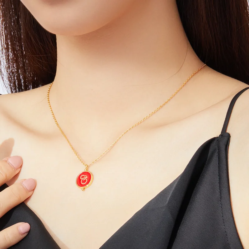 (image for) Pandora Style Silver Chinese Mouse Necklace - SCN390 - View 8