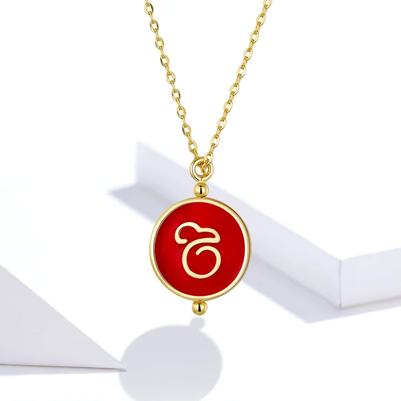 (image for) Pandora Style Silver Chinese Mouse Necklace - SCN390 - View 10